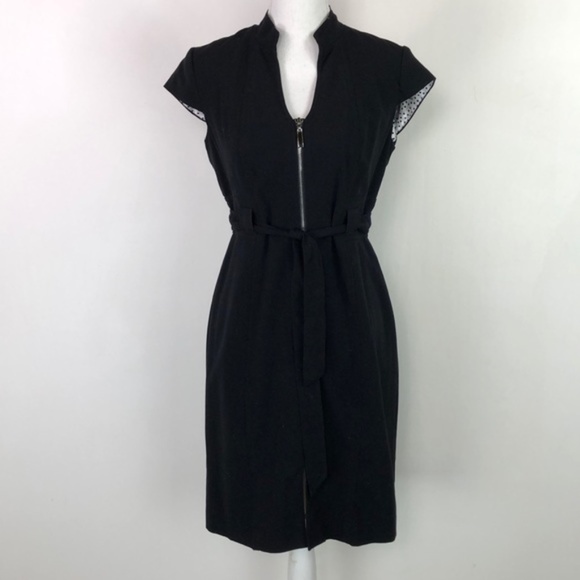 Sandra Darren Dresses & Skirts - Sandra Darren Black Half Zip Dress